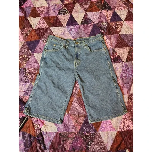 Dickies Carpenter Shorts Men's 32 Blue Cotton Blend Genuine Utility Workwear - Picture 2 of 7